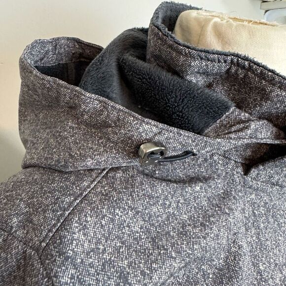 GERRY jacket | fleece lined mid length jacket | medium | gray | hoodie - Picture 4 of 13